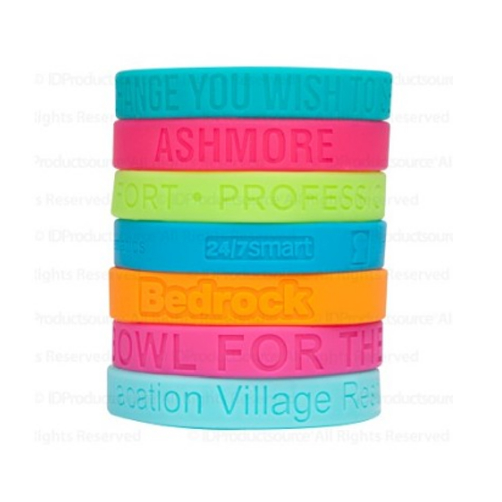 1/4''(6MM) width screen  printed bracelet with  custom  logo