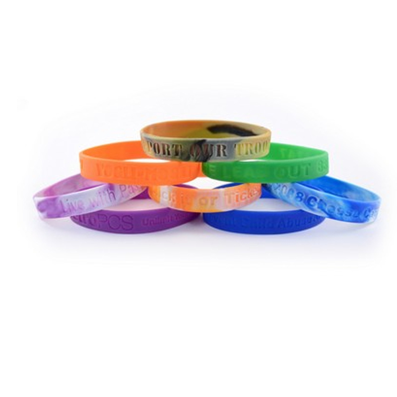 Swirl Debossed Silicone Wristband