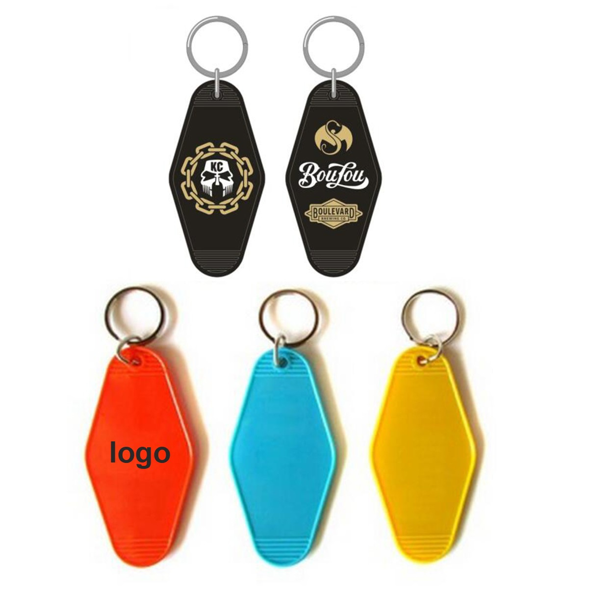 Vintage Rhombus Motel Hotel Key Tag