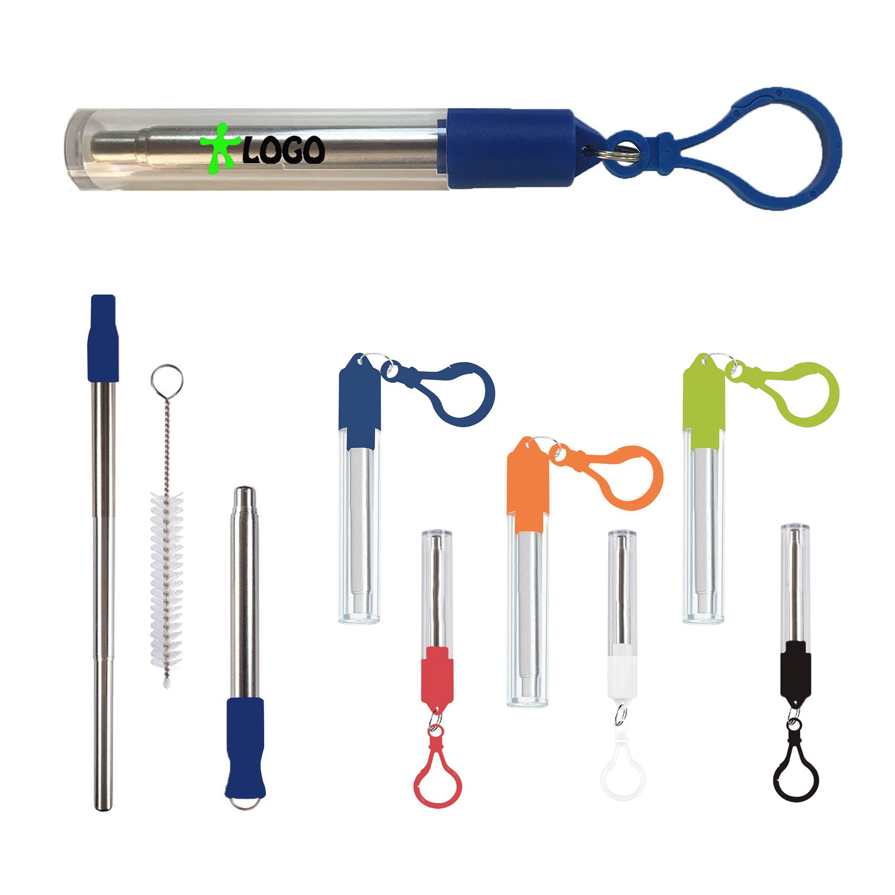 Stainless Steel Telescopic Straw Kits