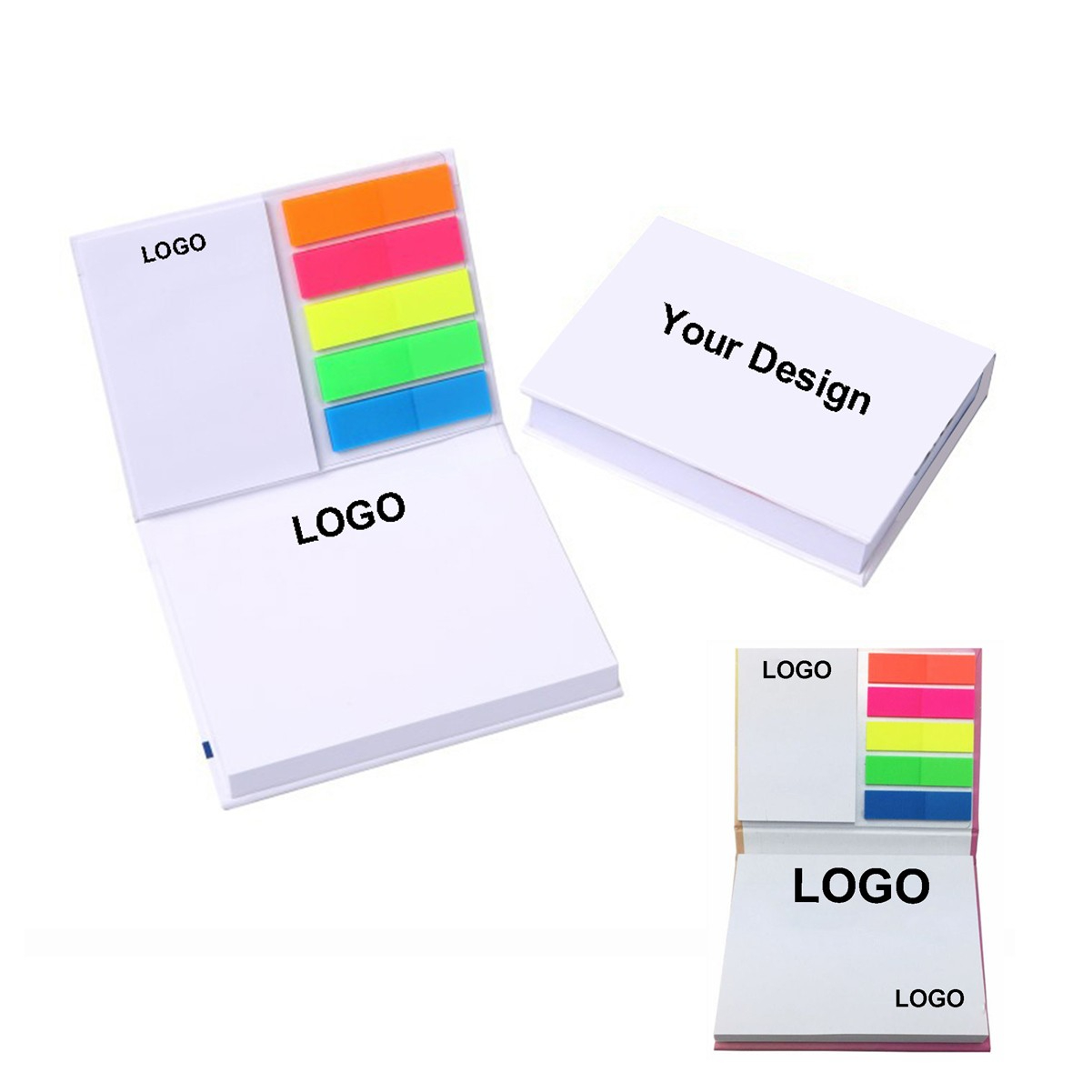 Memo Pad with 5 PET Flags